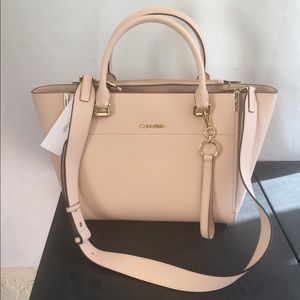 Calvin Klein totes /crossbody leather blush new